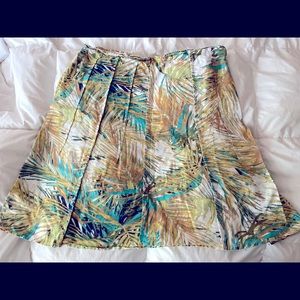 A-Line tropical print skirt